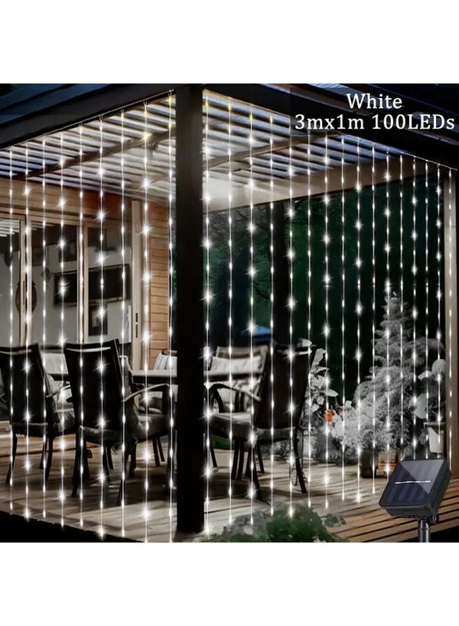 Solar Firecracker Lights 3X1 100LEDs White 8 Lighting Modes Outdoor Yard Decoration - Image 1