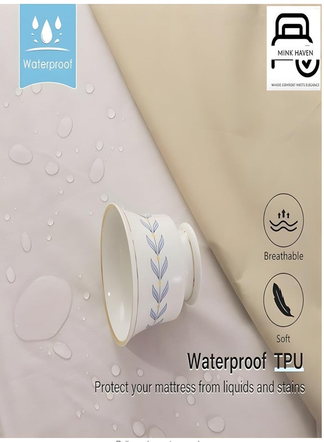 MINK HAVEN Waterproof Pillow Protectors - Pack of 4, White, 18x28 Inches | Soft Cotton Terry Pillow Covers | Breathable, Hypoallergenic & Dustproof | Zippered Standard Size Inner Pillowcases - Image 5