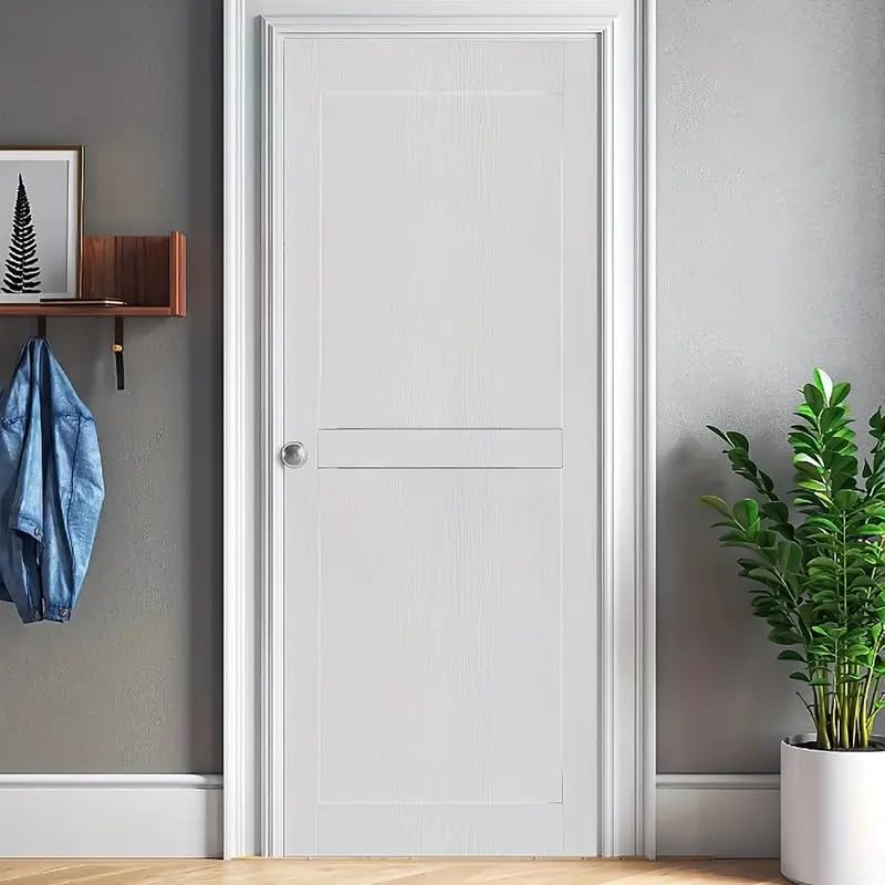 LIVECOOL Wall Paper Self-Adhesive Door Stickers for Renovating Old Doors, Waterproof,Oil Proof,PVC Vinyl DIY Decorative Wallpaper. (Wooden White, 30 x 121 cm) - Image 3