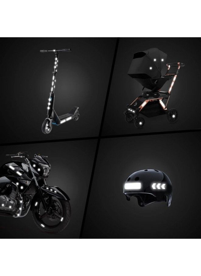 Loom - Reflective Stickers Kit (67Pcs Blackv2); Selfadhesive Bike Decals For Nighttime Safety ; Reflective Sticker For Helmet Motorcycle Bicycle Car & Stroller ; Waterproof Visibility Stickers - Image 1