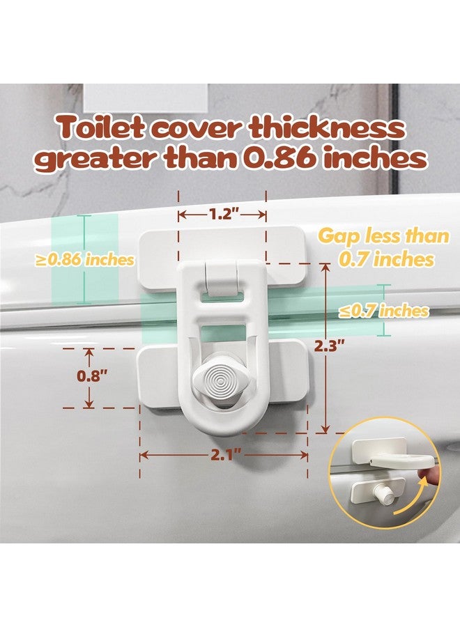 SKYROKU SKYROKU 2 Pack Baby Toilet Lock for Baby Safety - Invisible Protection, 90° Rotating Locking System, 30 Seconds Zero-Damage Installation, Universal Fit for Most Toilets, White  - Image 5