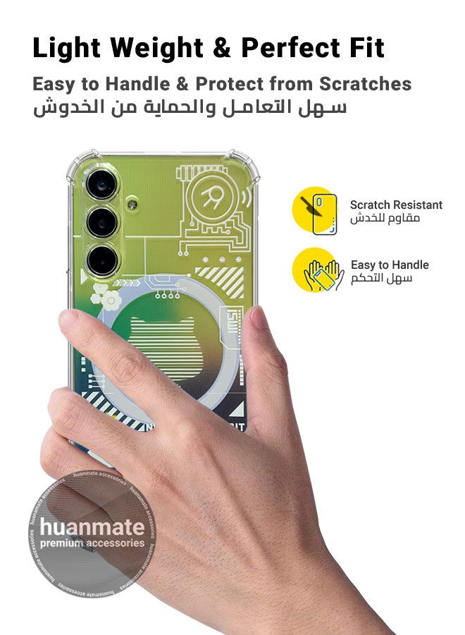 هووانميت حافظة لهاتف سامسونج جالكسي ايه 55 شفافة - مقاوم للصدمات ومتين وفتحات دقيقة - حماية من الخدوش والغبار والتلطيخ - غطاء خلفي من السيليكون الشفاف لهاتف سامسونج جالكسي ايه 55 - Image 3