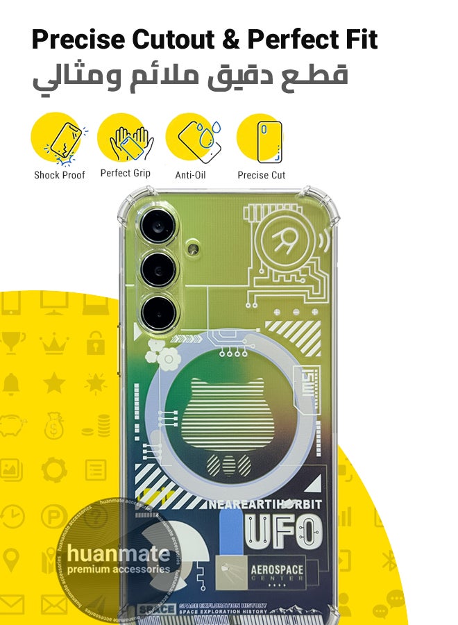 هووانميت حافظة لهاتف سامسونج جالكسي ايه 55 شفافة - مقاوم للصدمات ومتين وفتحات دقيقة - حماية من الخدوش والغبار والتلطيخ - غطاء خلفي من السيليكون الشفاف لهاتف سامسونج جالكسي ايه 55 - Image 2