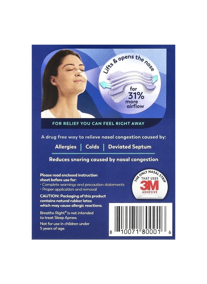 Breathe Right Breathe Right, Nasal Strips, Extra Strength, Clear, For Sensitive Skin, 26 Clear Strips  - Image 2