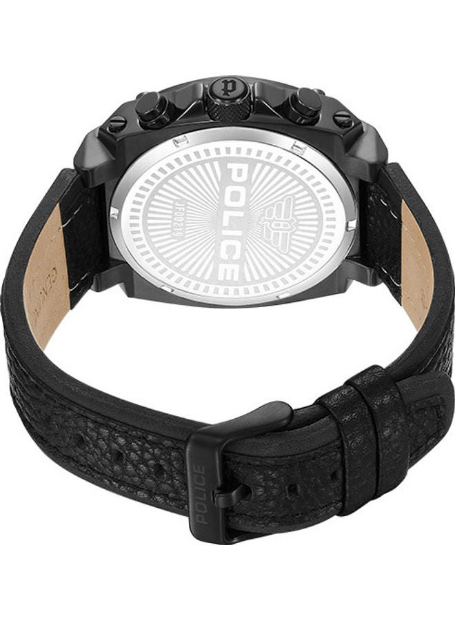 POLICE Men Chronograph Round Shape Leather Wrist Watch PEWJF0021903 - 45 Mm - Image 3