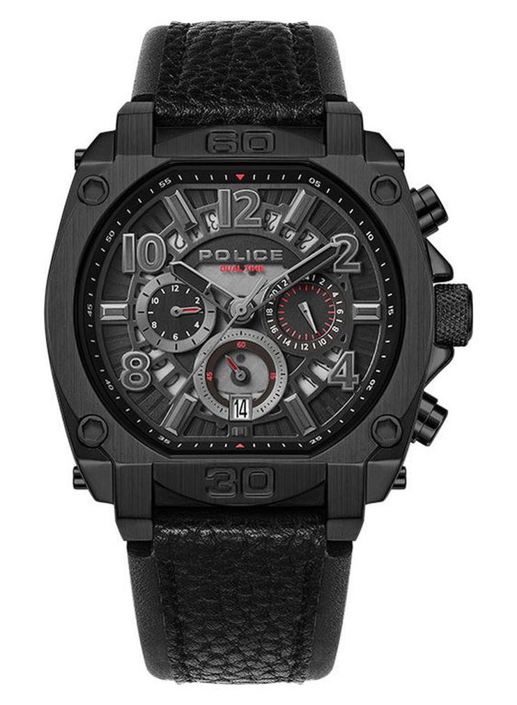 POLICE Men Chronograph Round Shape Leather Wrist Watch PEWJF0021903 - 45 Mm - Image 1