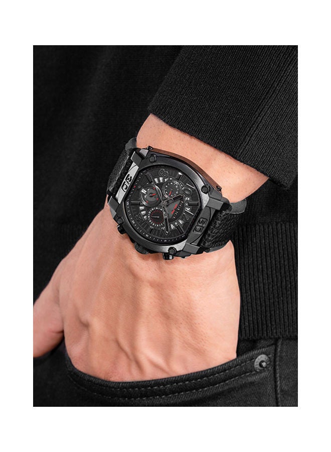 POLICE Men Chronograph Round Shape Leather Wrist Watch PEWJF0021903 - 45 Mm - Image 5