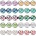 SUNNYCLUE 1 Box 150PCS 12mm Round Flat Back Cabochons Resin Dome Cabochons Faux Druzy Cameo Shinny Scrapbooks Embellishment Cabochon Bulk for Bezel Trays Jewelry Making Bracelet Necklace Craft DIY - Image 2