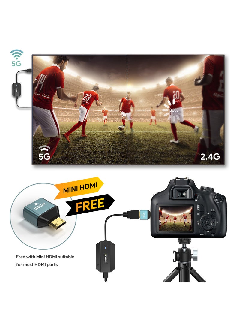 Generic - Wireless HDMI Transmitter and Receiver, Plug & Play, Wireless HDMI Extender Kit, Support 5GHz for Streaming Media Video/Audio/File for Laptop/PC/Camera/Phone to Monitor/Projector/HDTV - Image 1
