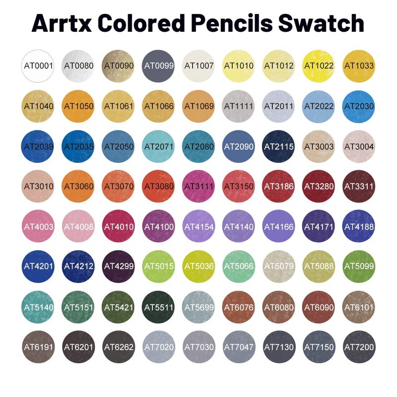 Arrtx 72 Colored Pencils for Adult Coloring Drawing Blending Shading Sketching Painting, Soft Core Coloring Pencils Art Craft Supplies, Premium Color Pencils Set for Artists Adults Beginners - Image 4