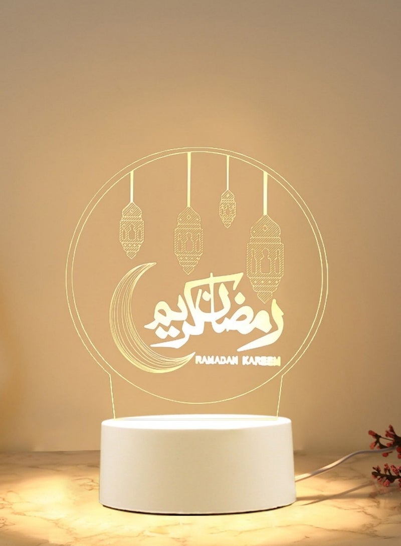 Aijmil إضاءة ليلية ثلاثية الأبعاد من الأكريليك|رمضان - Image 1