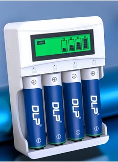 DLP High Power Battery Charger Set for 4 Rechargeable AA Batteries  - Image 1