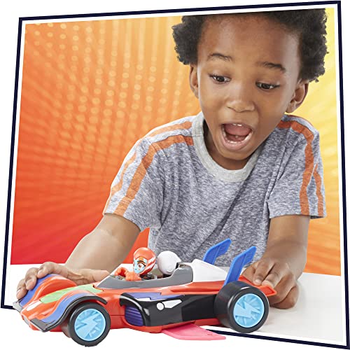 PJMASKS سيارة فلاش كروزر من PJ Masks بقوة الحيوانات، سيارة لعبة متحولة مع أضواء وأصوات وشخصية حركة، ألعاب الأبطال الخارقين، ألعاب رياض الأطفال للأطفال من عمر 3 سنوات وما فوق - Image 4
