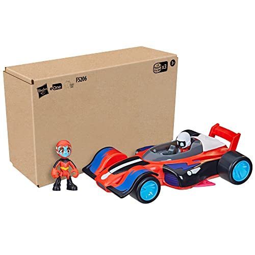 PJMASKS سيارة فلاش كروزر من PJ Masks بقوة الحيوانات، سيارة لعبة متحولة مع أضواء وأصوات وشخصية حركة، ألعاب الأبطال الخارقين، ألعاب رياض الأطفال للأطفال من عمر 3 سنوات وما فوق - Image 2