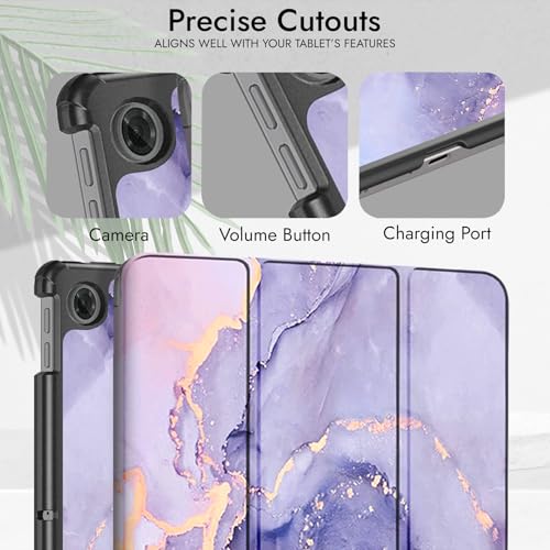 Robustrion Cover for Lenovo Tab 10.1 inch 2025 Cover Case, Trifold Flip Cover Case for Lenovo Tab 10.1" Tablet Cover TB-311FU/311XU - Marble Lilac - Image 4