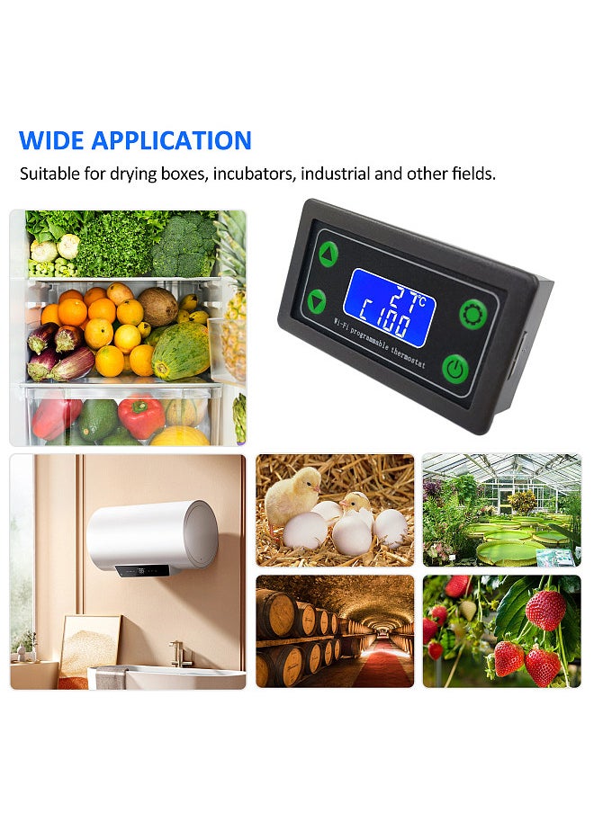 Generic - ZFX-WT01 WIFI Remote High Temperature Digital Thermostat K-type Thermocouple High Temperature Controller -99~999℃ - Image 1