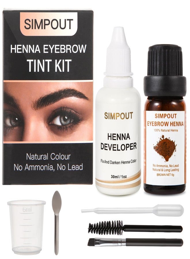 Simpout (Upgrade) Simpout Henna Hair Kit - 6 grams, Spot Color Henna Hair Kit with Developer, 100% Natural Root Touch Up, Professional Salon & Home DIY Kit, Easy to Use(Brown) - Image 1