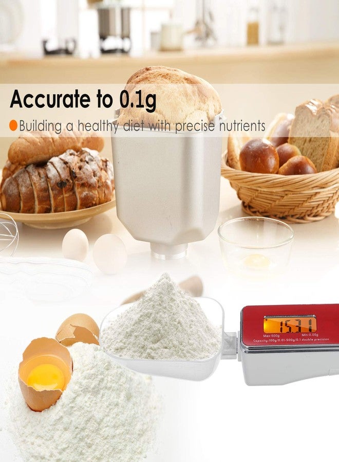 ERYUE Spoon Scale, Digital Spoon Scale Electronic Measuring Spoon Scale Household Kitchen Spoon Scale Food Scale with Tare Function Capacity 0.05g to 500g Support Unit g/oz/gn/ct/ - Image 3
