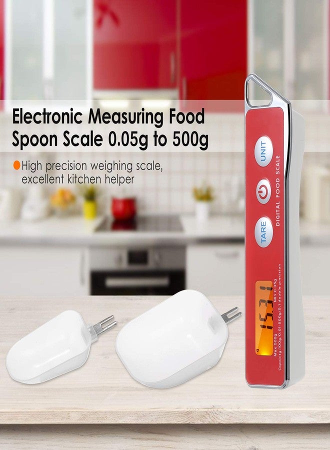 ERYUE Spoon Scale, Digital Spoon Scale Electronic Measuring Spoon Scale Household Kitchen Spoon Scale Food Scale with Tare Function Capacity 0.05g to 500g Support Unit g/oz/gn/ct/ - Image 2