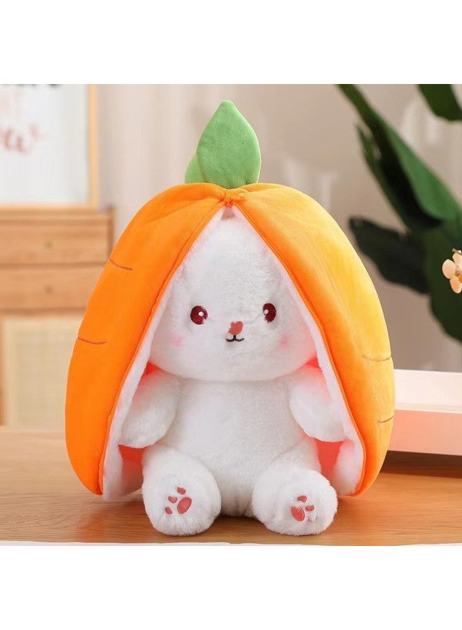 Strawberry And Carrot Rabbit Doll Cushion Toy Flip Design Plush Animal Shaped Stuffed Toy With Transforming Feature For Kids-Specifications:18 Strawberries-Color:Single Vacuum - Image 4
