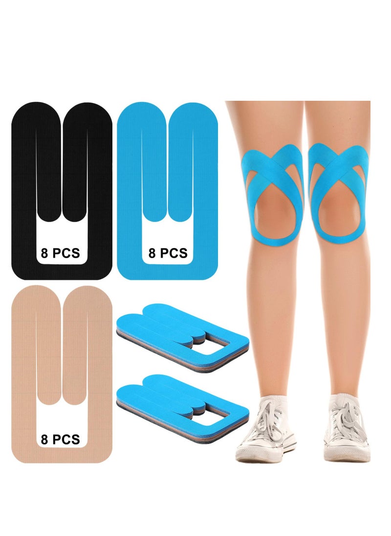SYOSI - Kinesiology knee Tape, Pre Cut Knee Tape, Adhesive Sport Tape,  Latex Free & Breathable, Waterproof Kinesiology Taping for Knee Ankle Gym Fitness Running Tennis Swimming Football - Image 1