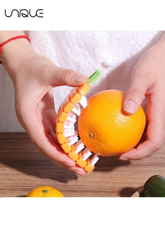 Unique Bendable Cleaning Brushes,Vegetable Fruit Brush,Carrot Shape Vegetable Brush Potato Scrubbing Brush Fruit Cleaner Kitchen Scrubber Cleaner Small Tools(Orange)  - Image 3