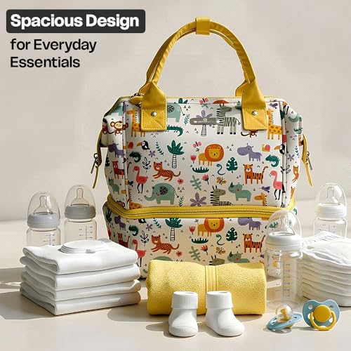 StarAndDaisy Bag for Mothers for Travel, Newborn Baby Diaper Bags with Insuleted Compartment & Multiple Pockets, 12 Liter Enhanced Capacity, Aesthetically Handcrafted with Love & Cuteness - Image 4