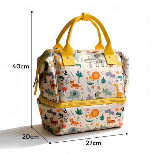 StarAndDaisy Bag for Mothers for Travel, Newborn Baby Diaper Bags with Insuleted Compartment & Multiple Pockets, 12 Liter Enhanced Capacity, Aesthetically Handcrafted with Love & Cuteness - Image 2