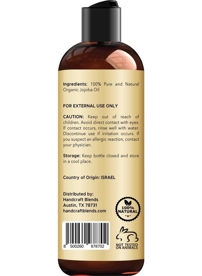handcraft Blends USDA Organic Jojoba Oil - Cold-Pressed 16 Fl Oz - 100% Pure and Natural - Premium Grade Carrier Oil for Skin and Hair - Hair and Body - Massage - Hexane-Free - Image 3