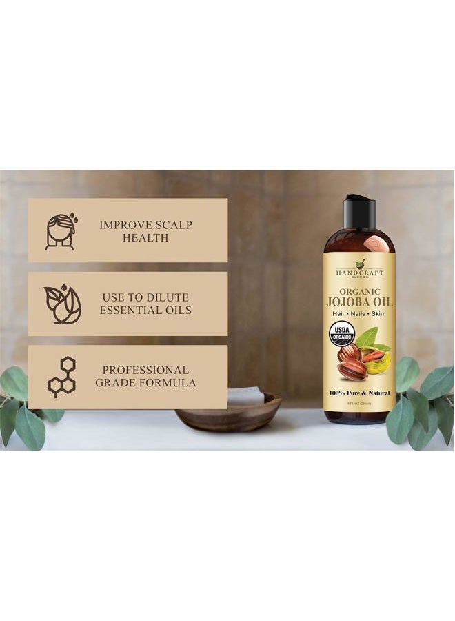 handcraft Blends USDA Organic Jojoba Oil - Cold-Pressed 16 Fl Oz - 100% Pure and Natural - Premium Grade Carrier Oil for Skin and Hair - Hair and Body - Massage - Hexane-Free - Image 4