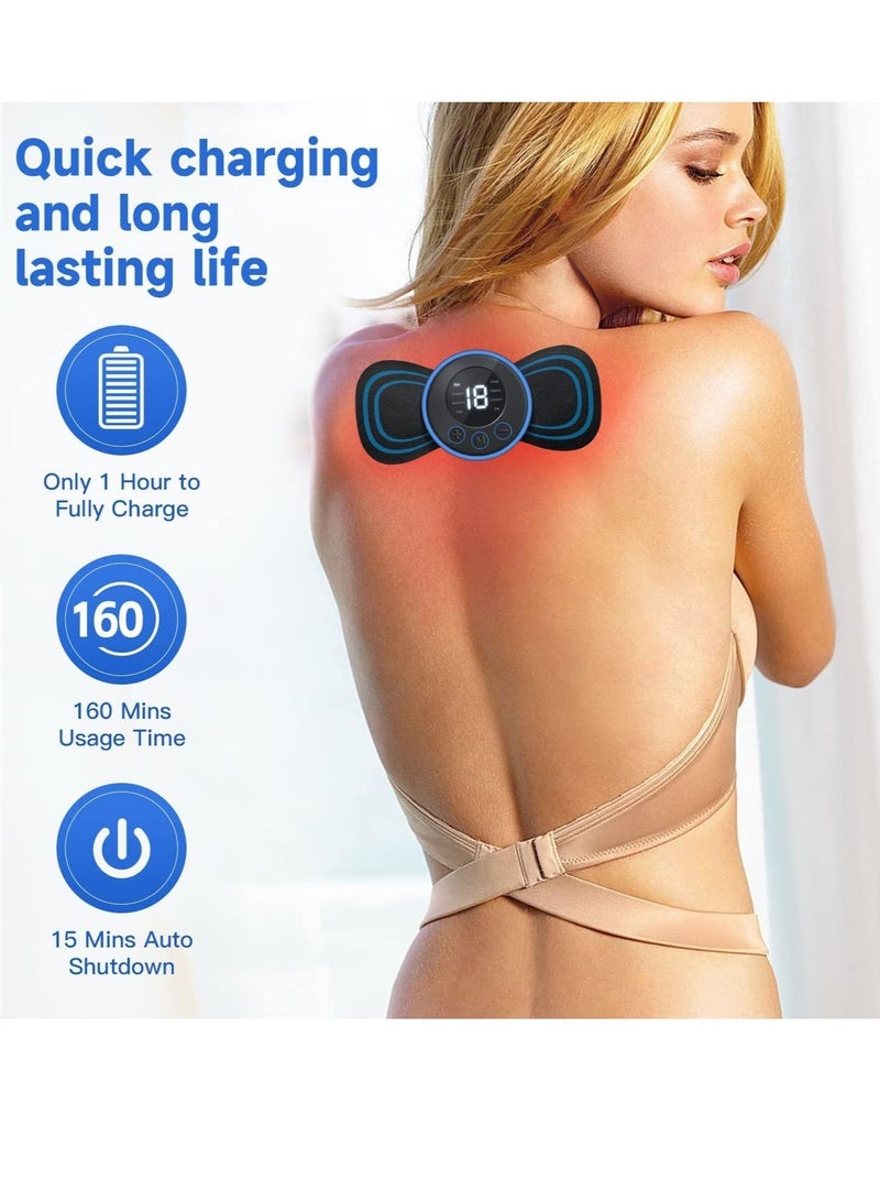 Body Massager,Wireless Portable Neck Massager with 8 Modes and 19 Strength Levels Rechargeable Pain Relief EMS Massage Machine for Shoulder,Arms,Legs - Image 5