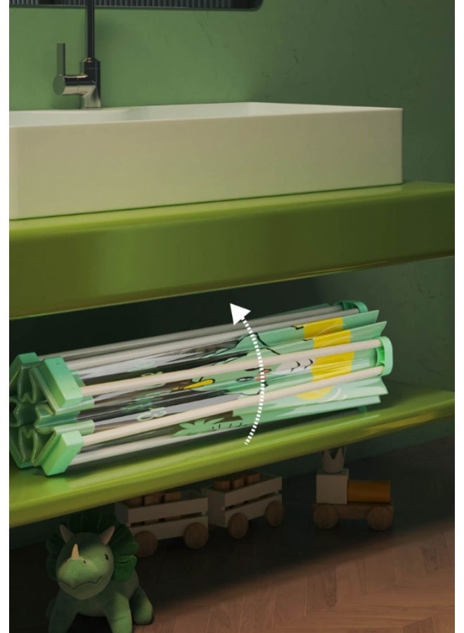 حوض استحمام متعدد الاستخدامات للأطفال قابل للطي مع فتحة تصريف، حوض استحمام دائري محمول للسباحة، سهل الطي والتخزين، مناسب للأطفال والبالغين. - Image 5