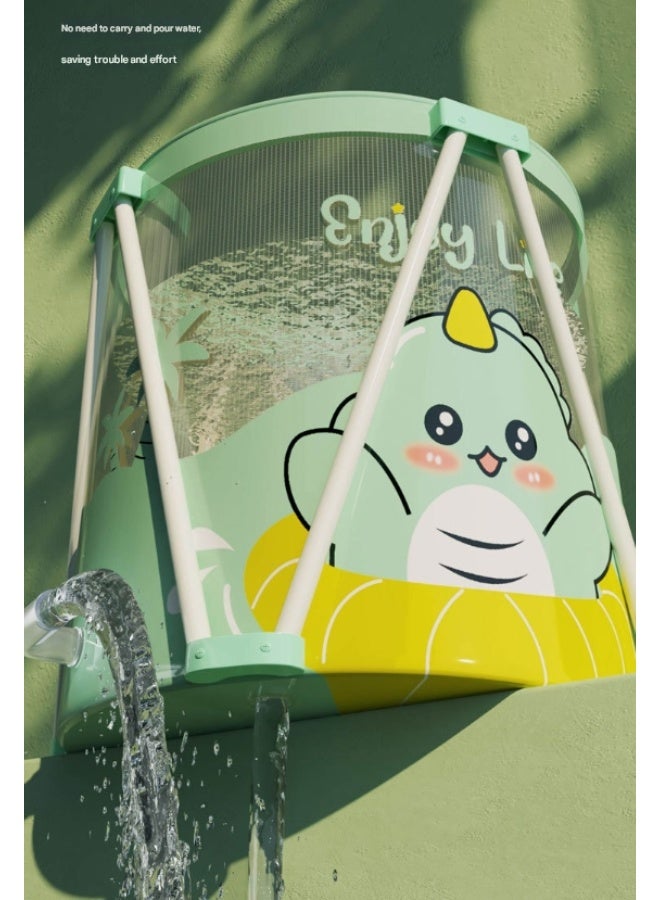 حوض استحمام متعدد الاستخدامات للأطفال قابل للطي مع فتحة تصريف، حوض استحمام دائري محمول للسباحة، سهل الطي والتخزين، مناسب للأطفال والبالغين. - Image 2