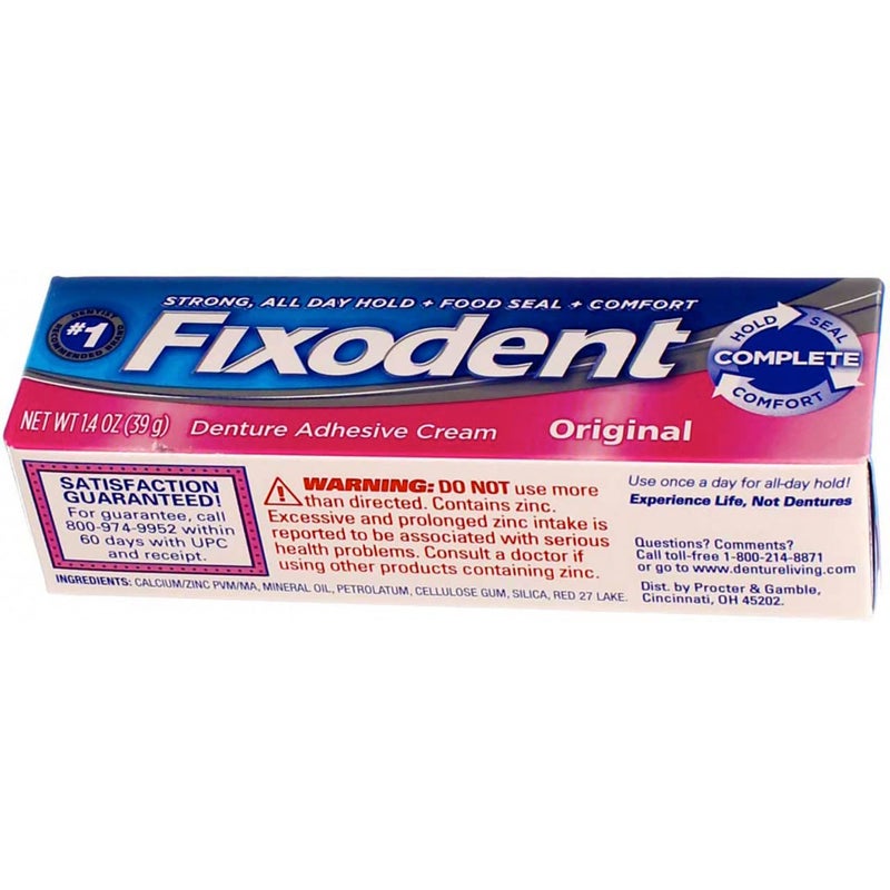 Fixodent Denture Adhesives Cream Original 45 ml Pack of 6 - Image 5