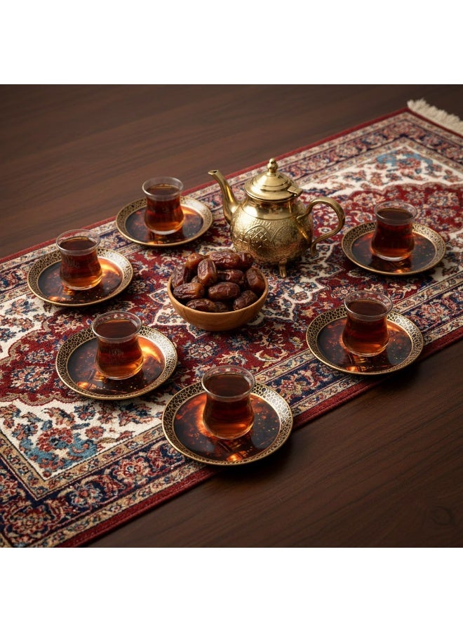 6-Piece Ramadan Mini Serving Plates & Coasters Set - Image 2