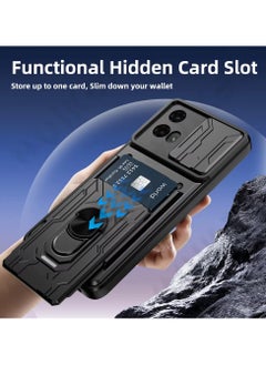Techie Motorola Moto G24 Slide Armor Case with 360° Ring, Magnetic Stand, Card Holder, Camera Shield & Mil-Grade Drop Protection  - Image 2