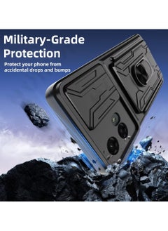 Techie Motorola Moto G24 Slide Armor Case with 360° Ring, Magnetic Stand, Card Holder, Camera Shield & Mil-Grade Drop Protection  - Image 5