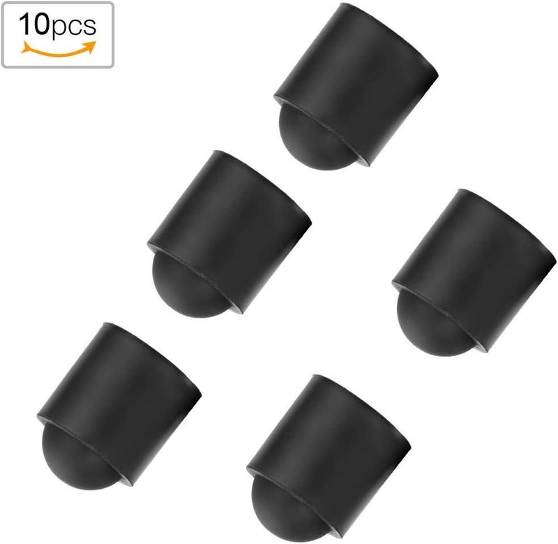 woobles Pool Cue Cap, Pool Cue Tip Rubber Cover Billiards Cues Stick Protection Cap (10pcs)-Black - Image 4