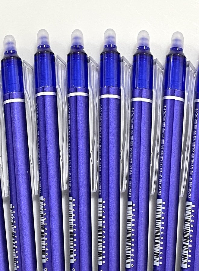 sencoo 12 pack Erasable Blue Gel Pens Retractable Erasable Blue Ink Rollerball Pens Students Stationery Office Pens School Prize Girl Gift Pens - Image 5