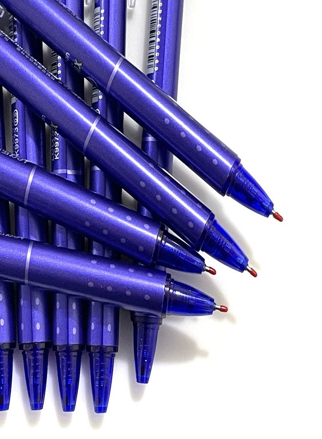 sencoo 12 pack Erasable Blue Gel Pens Retractable Erasable Blue Ink Rollerball Pens Students Stationery Office Pens School Prize Girl Gift Pens - Image 4