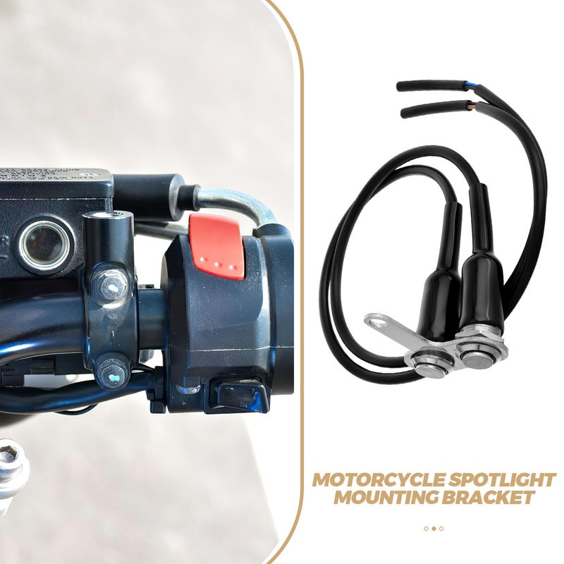 Motorcycle Left Side Handlebar Switch with LED Blue Light Metal Start Kill Button - Image 4