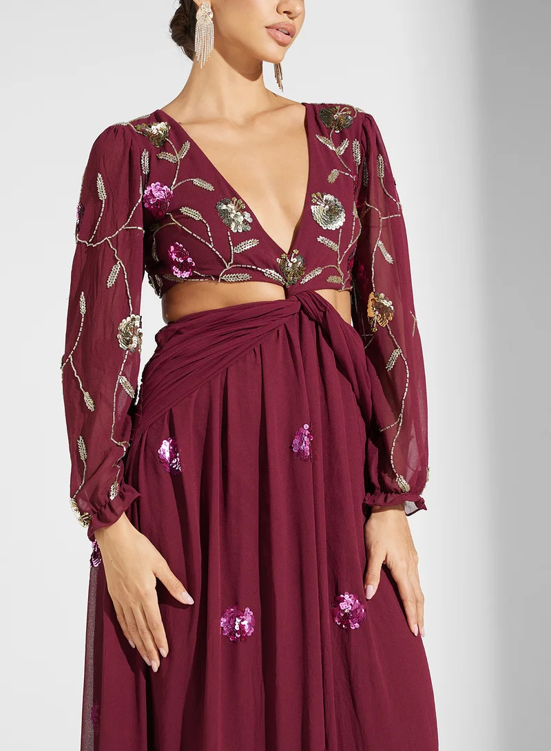 فروك اند فرل Floral Embellished Dress