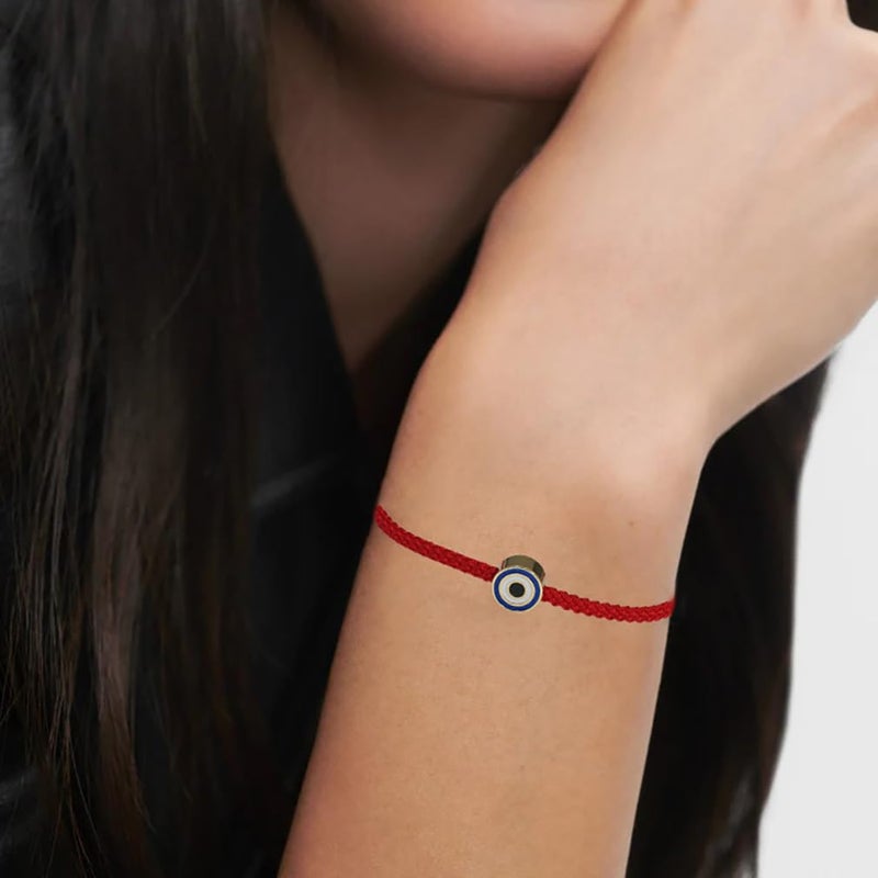 Obidos Evil Eye Bracelets Red String Kabbalah Protection Handmade Adjustable Bracelet For Women Men (Red) - Image 4