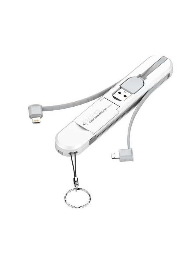 ELTRAZONE LC130 3-in-1 USB Cable with Type-C Connector – 3.8A Fast Charging & Data Sync, Universal Mobile Phone Charger Cable, Supports Micro-USB, Lightning, & Type-C Devices – Durable, High-Speed Charging & Data Transfer - Image 3