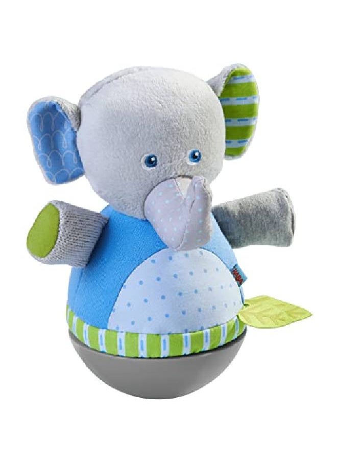 HABA - Roly Poly Elephant Soft Wobbling & Chiming Baby Toy - Image 1