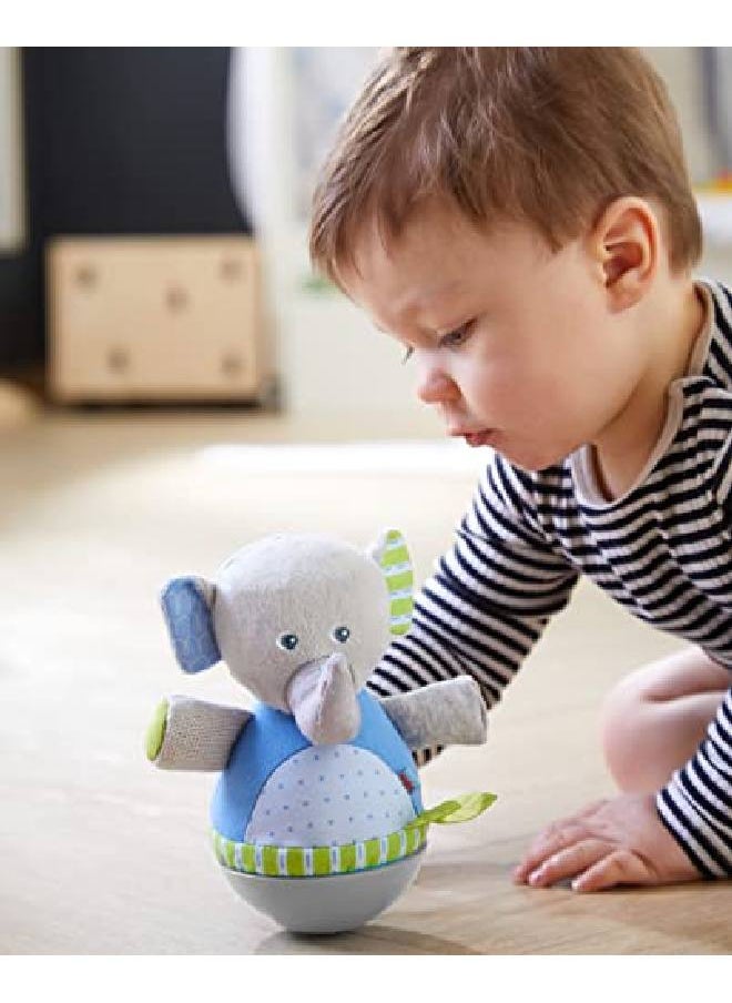 HABA - Roly Poly Elephant Soft Wobbling & Chiming Baby Toy - Image 1