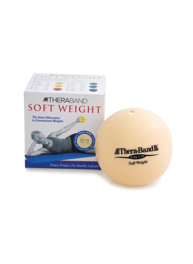 TheraBand Soft Weight Ball – 0.5kg Non-Slip PVC Toning Ball for Pilates & Functional Training - Image 2