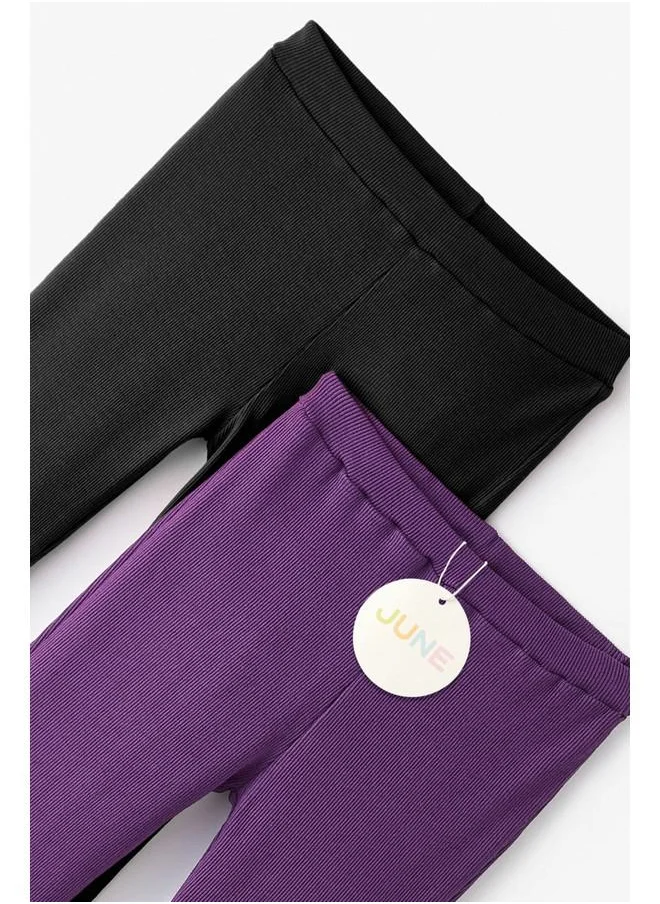 جون June Girl 2-Pack Camisole Tight Purple - Black