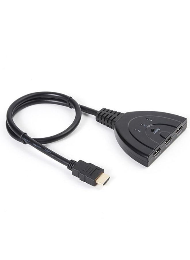 BURAQ 3x1 Pigtail HDMI Switcher Up to 1080P (Gold Plated)(Black)  - Image 3