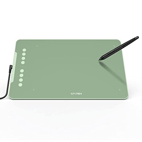 XP-Pen Deco01 V3 Digital Graphics Drawing Pen Tablet (10" x 6.25", 16384 Levels of Pressure Sensitivity, Battery-Free Passive Stylus, Green) - Image 1